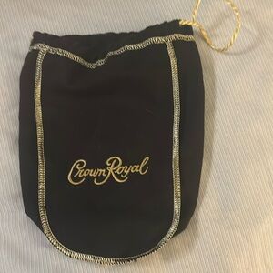 Black and Gold Crown Royal bag